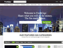 Tablet Screenshot of freshgigz.com